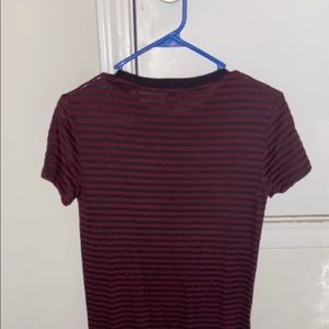 Black and red striped t-shirt dress